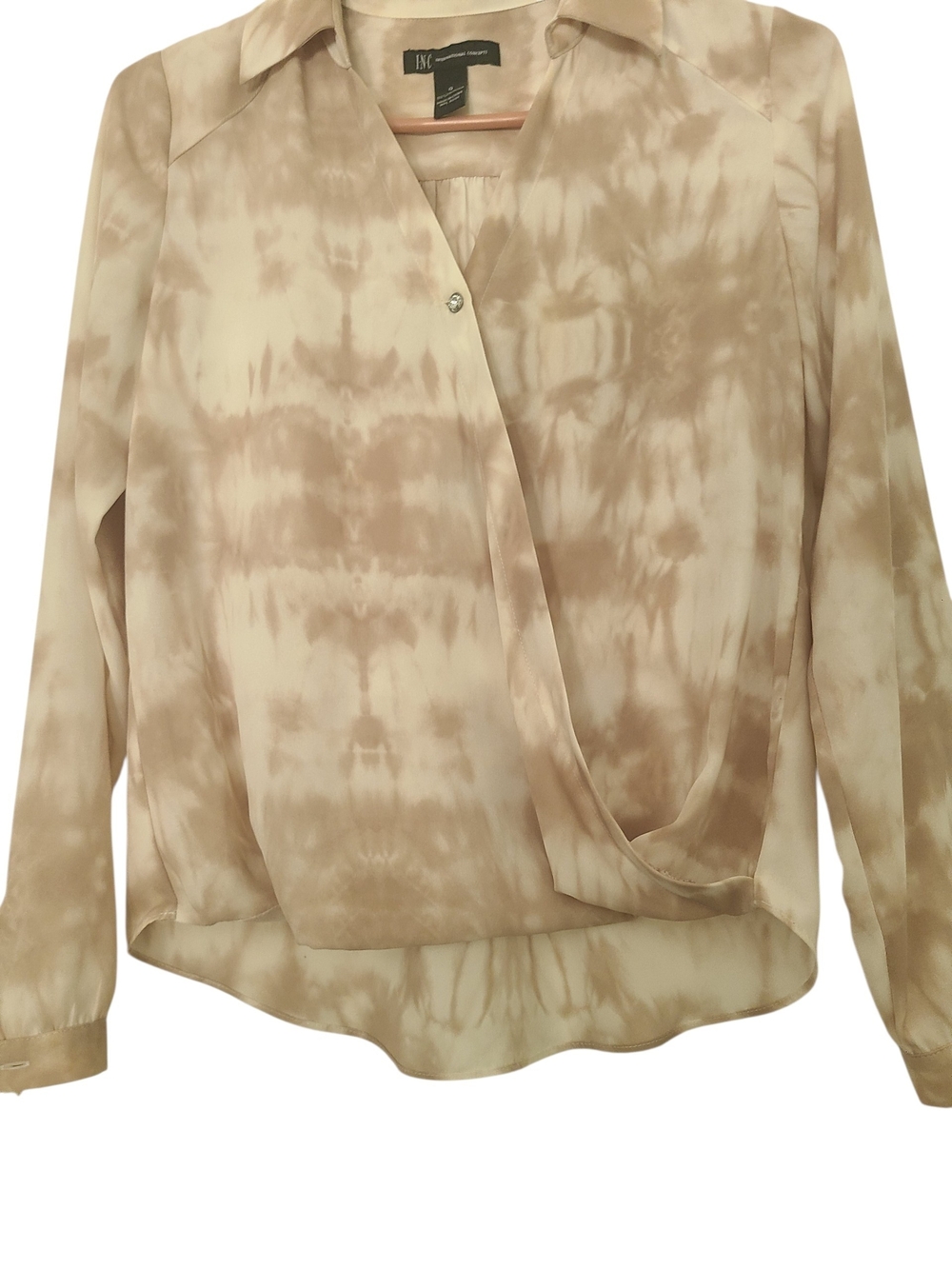 INC International Concepts Wonderful Tie-Dye Wrap Blouse